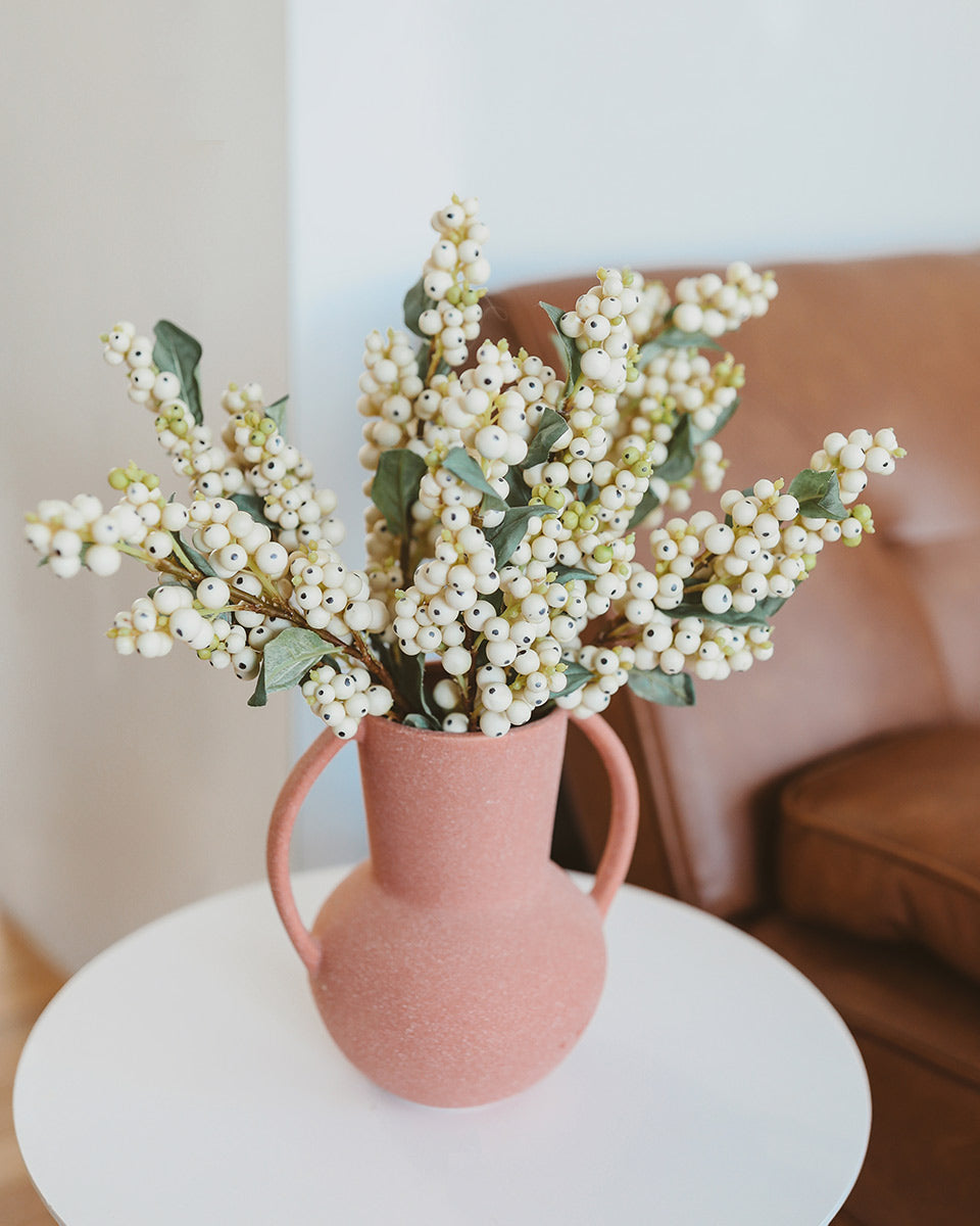 White Artificial Berries Home Decorating